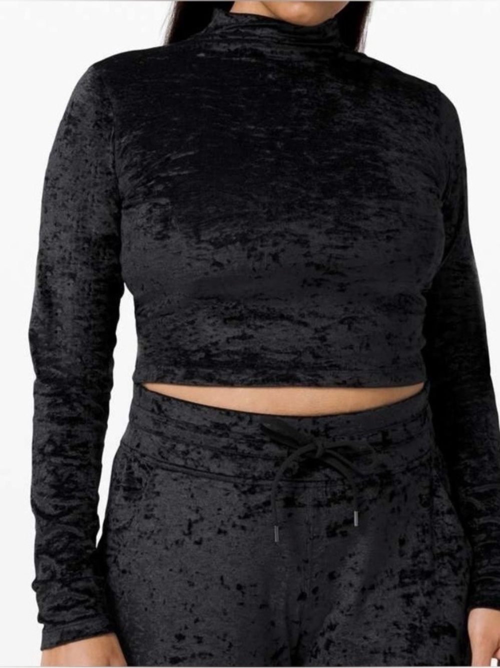 lululemon athletica All Aligned Mock Neck Long Sleeve Crushed Velvet - Picture 5 of 9
